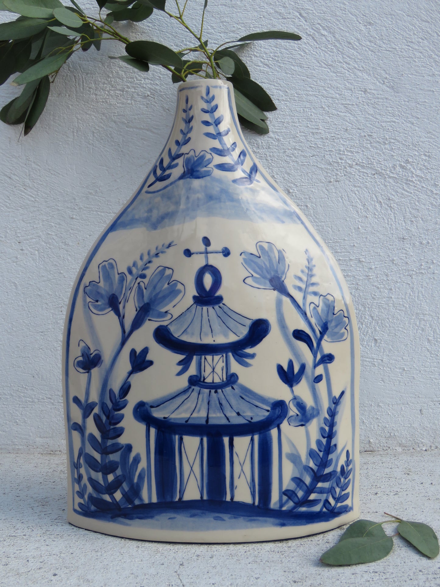 Hand-painted bottle (vase)