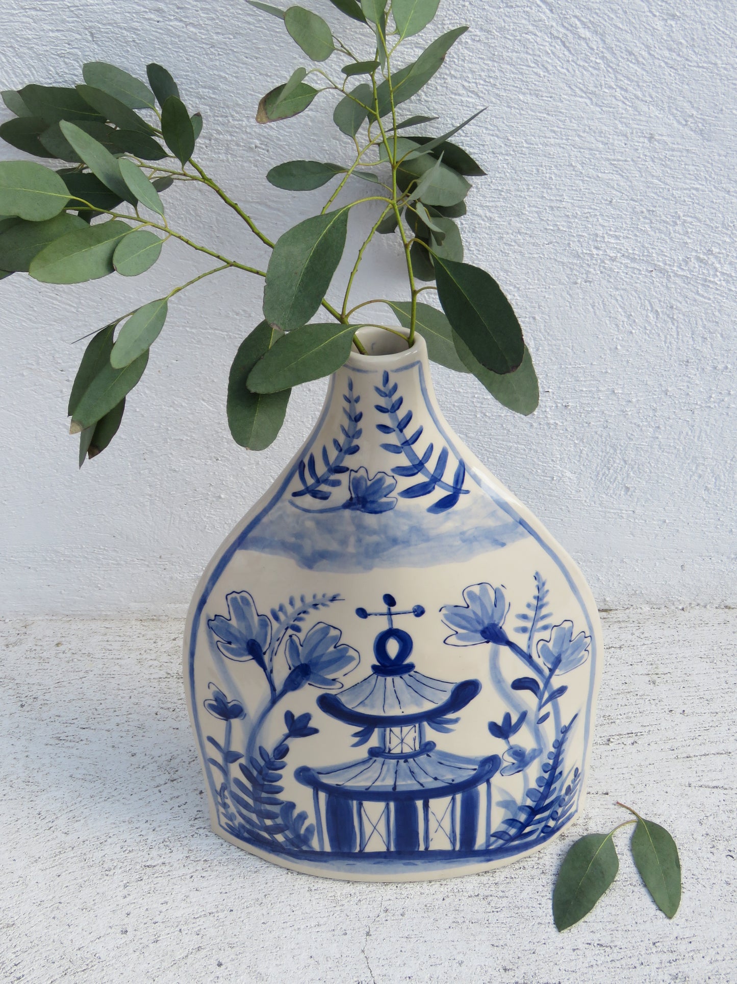Hand-painted bottle (vase)