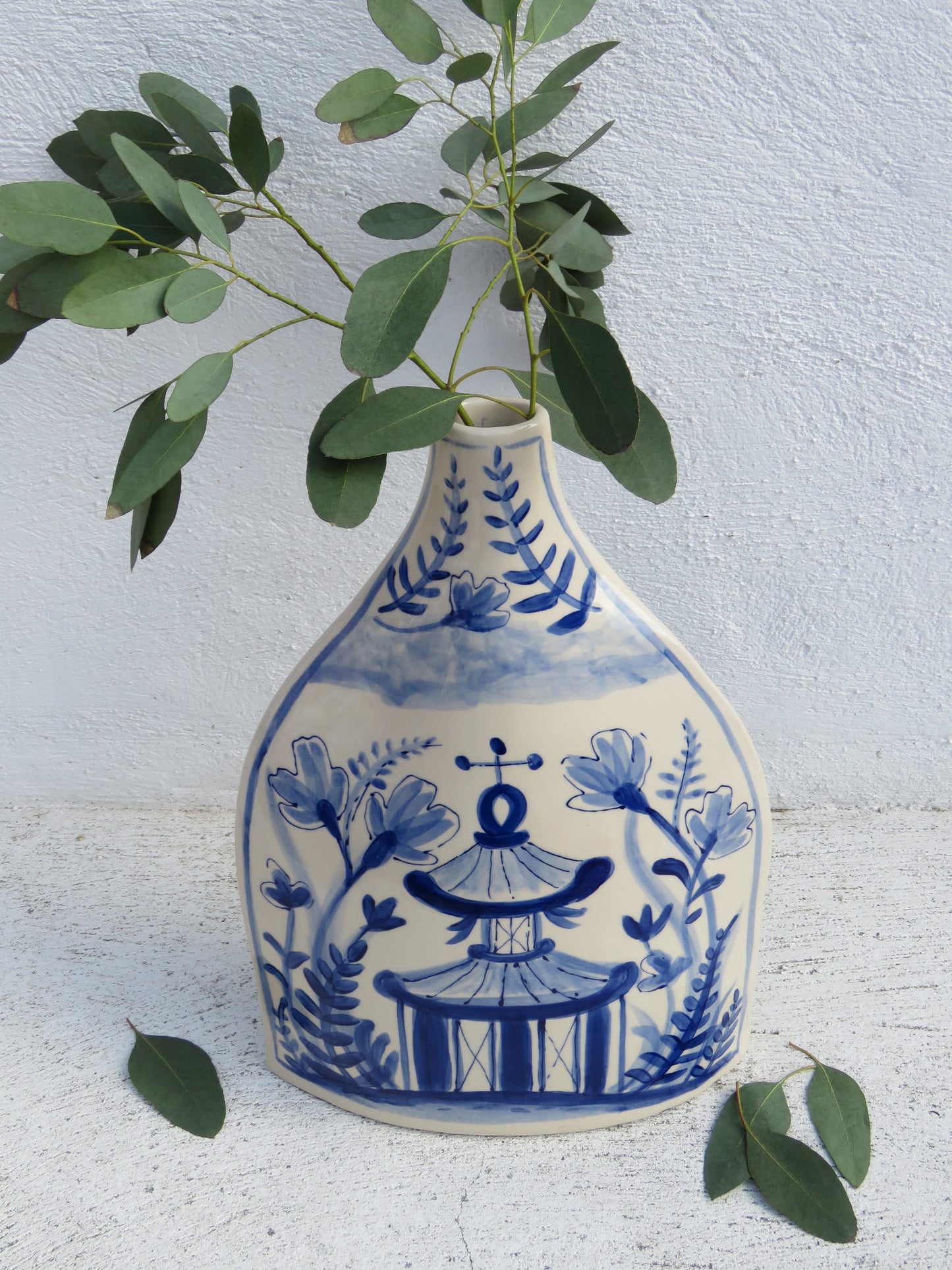 Hand-painted bottle (vase)
