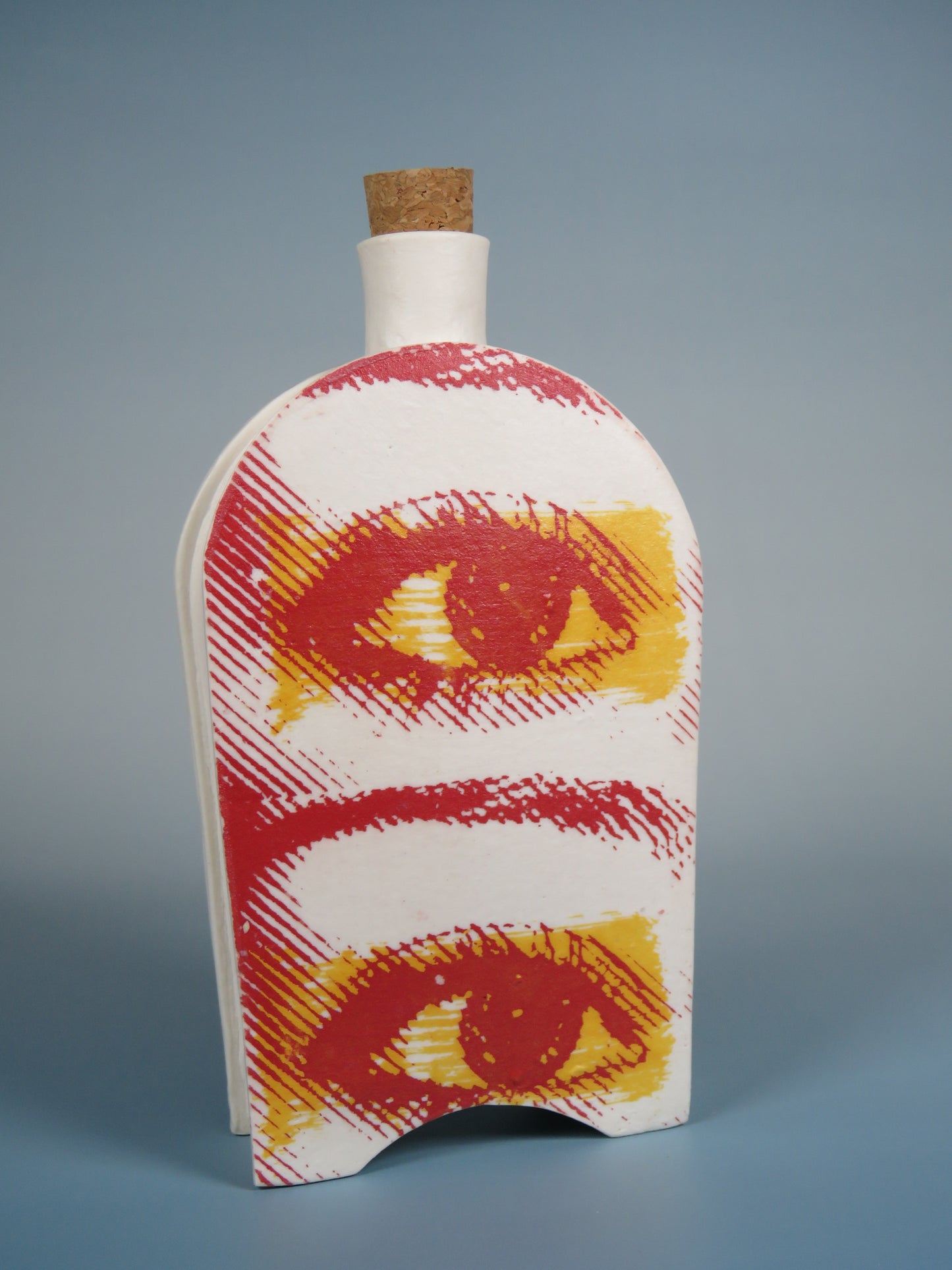 Red and Yellow eye flask Tall