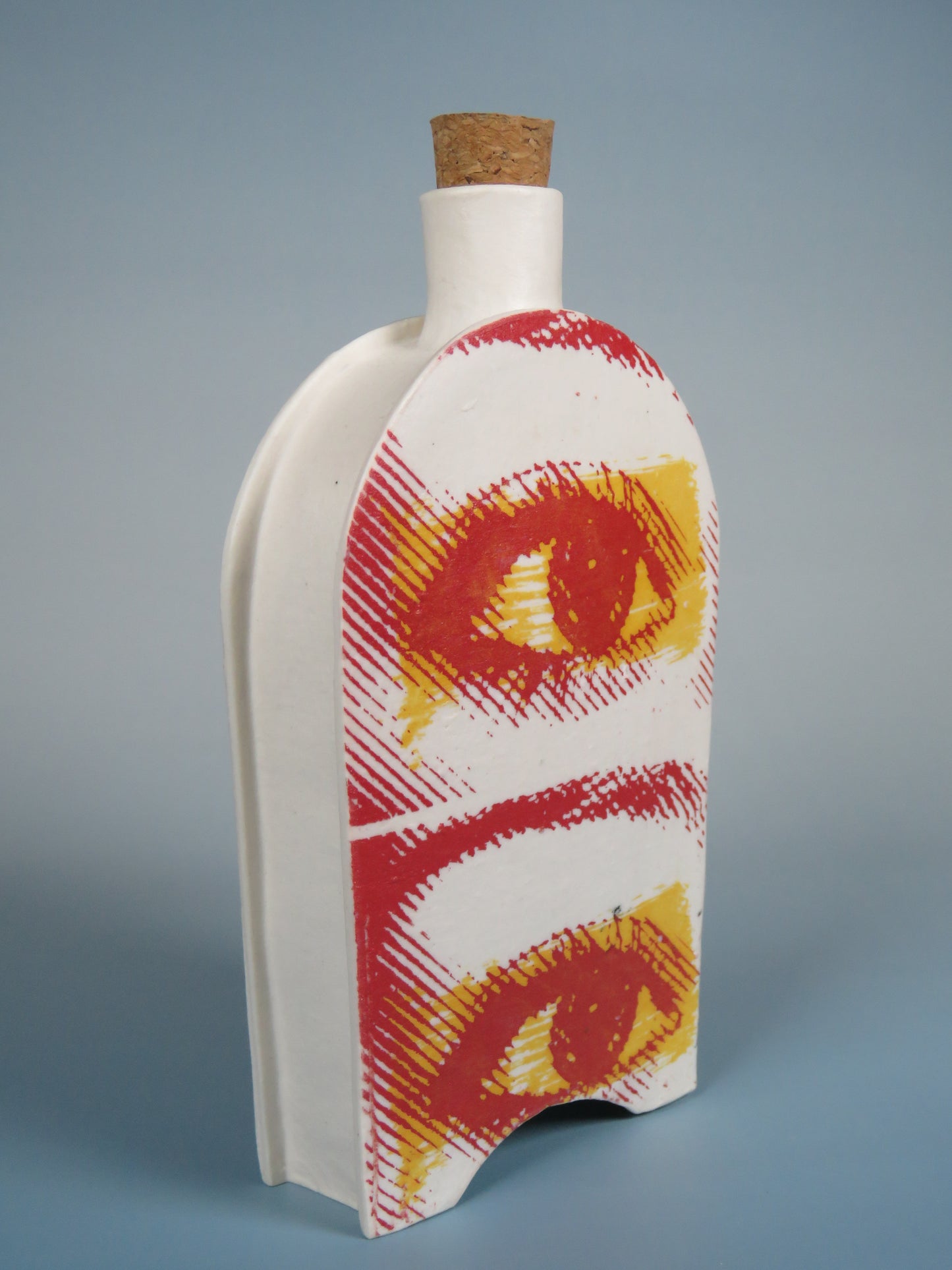 Red and Yellow eye flask Tall