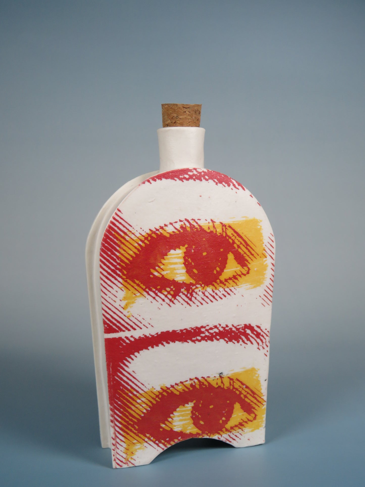 Red and Yellow eye flask Tall