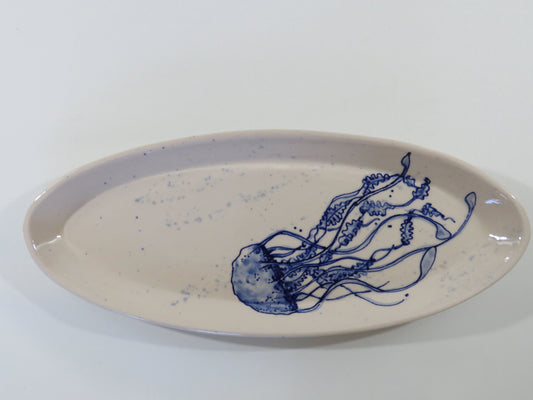 Oblong serving dish - Jelly fish