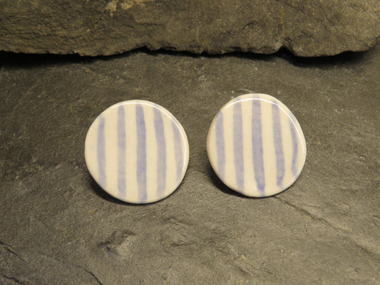 Blue and white porcelain earrings