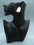 White porcelain earrings ** CLIP ON **