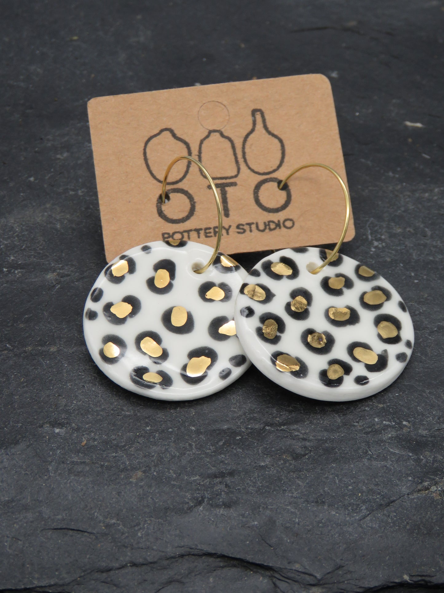 Leopard print earrings