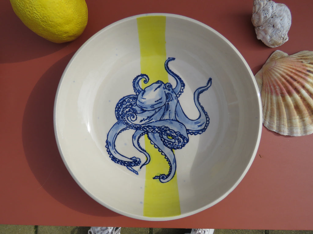 Large round Octopus Bowl