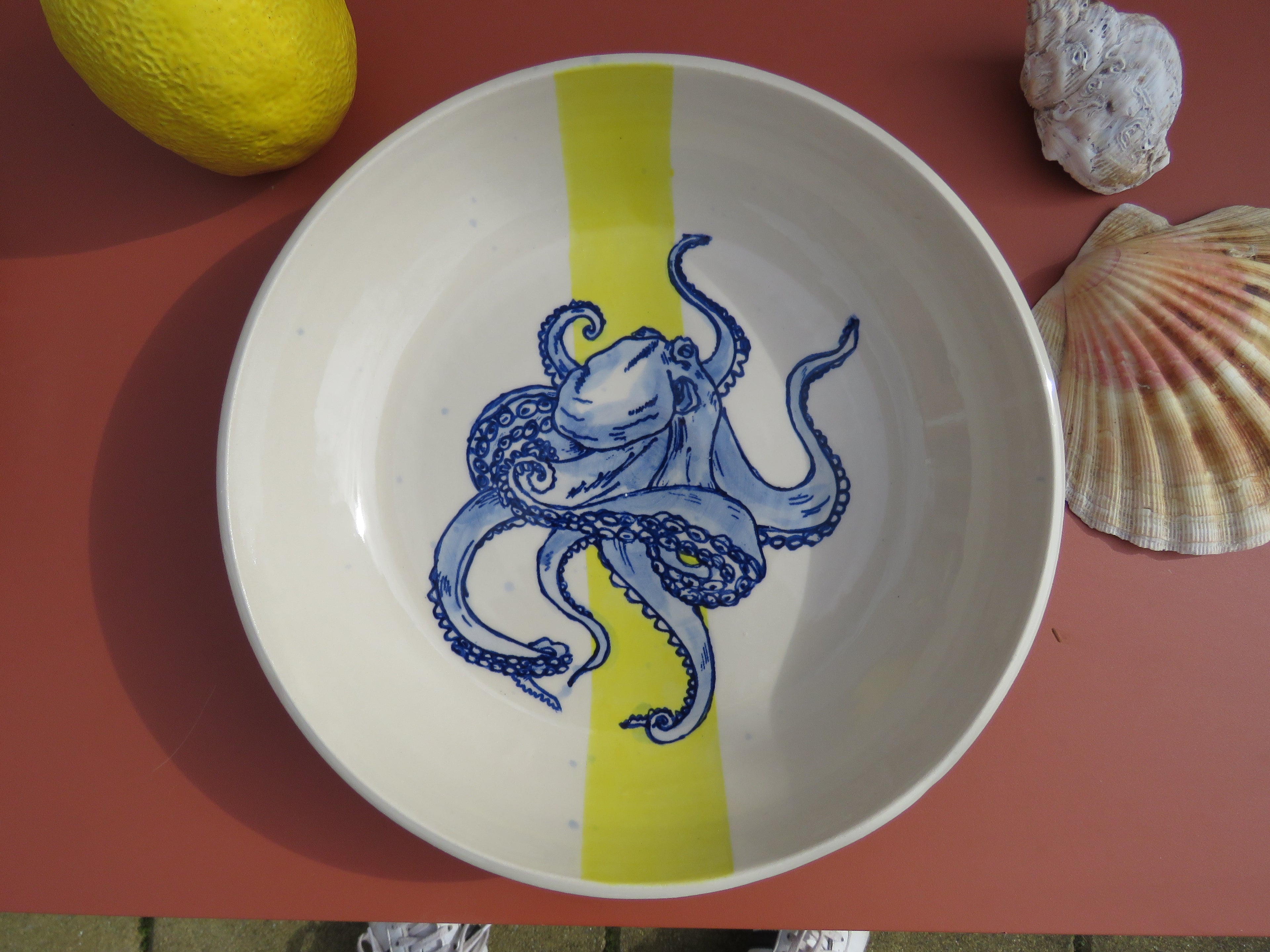 Large round Octopus Bowl