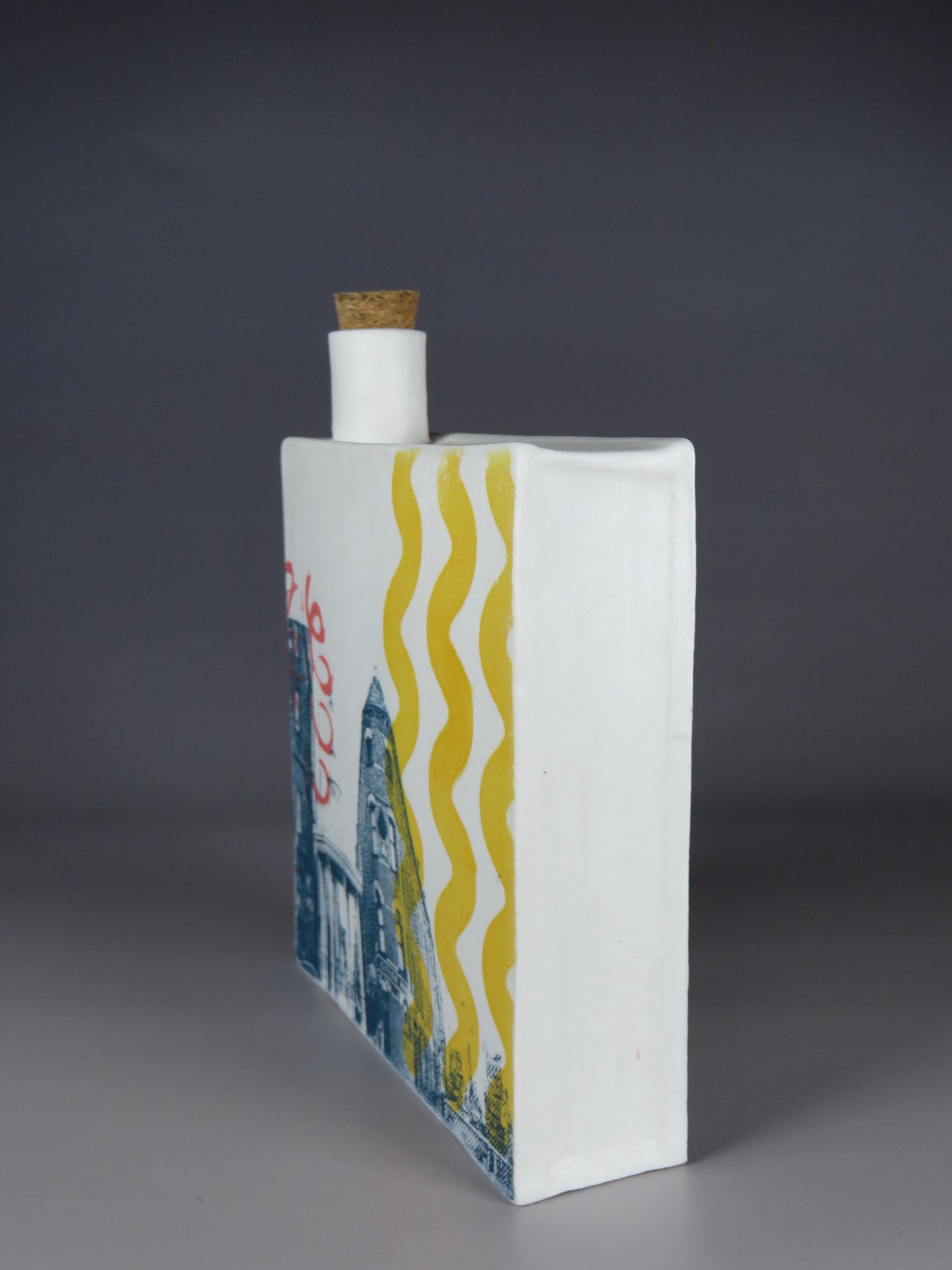 Square Screen printed flask