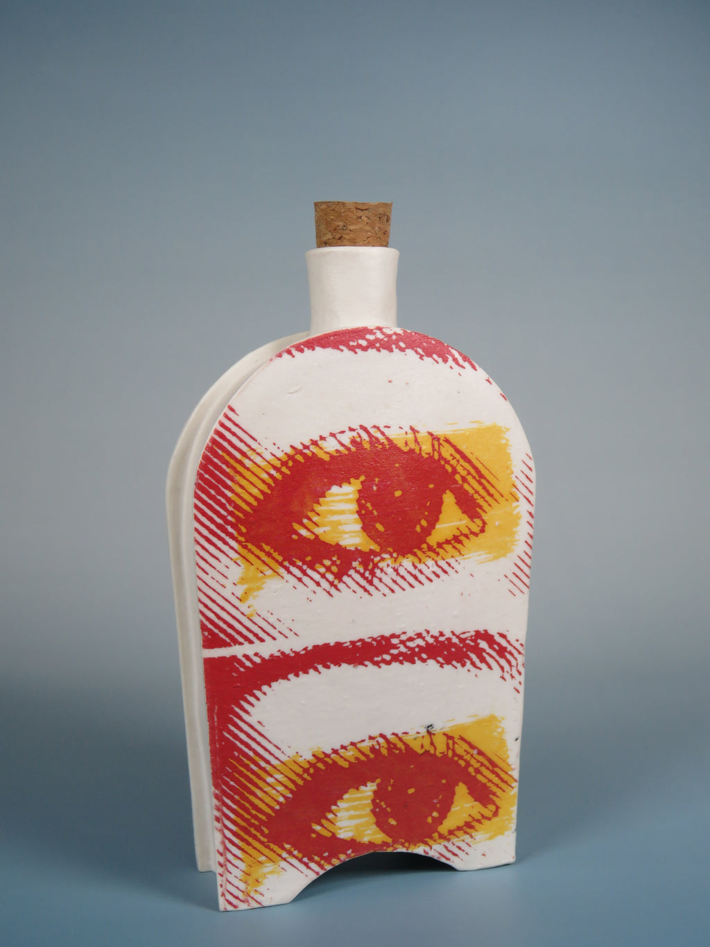 Red and Yellow eye flask Tall