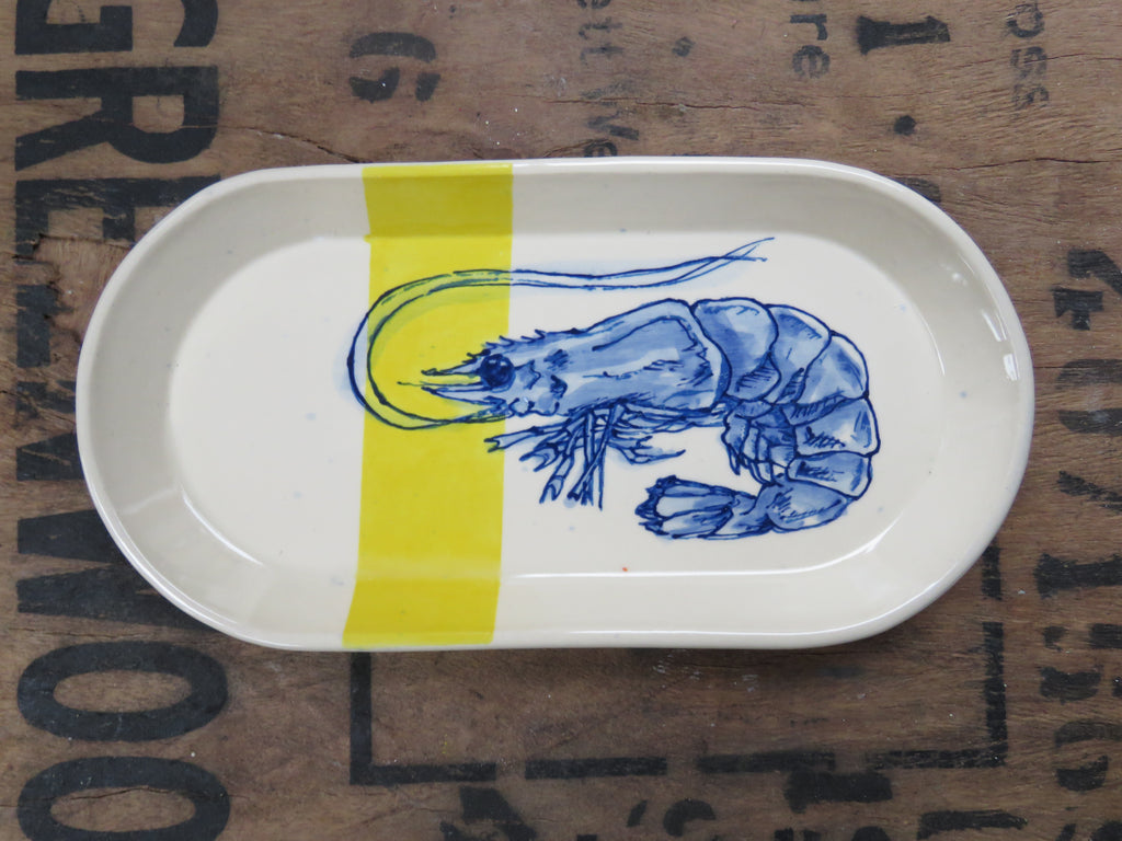 Small oblong Prawn dish