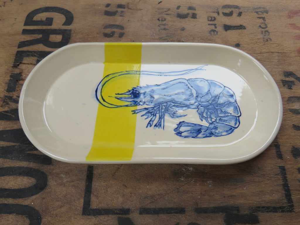 Small oblong Prawn dish