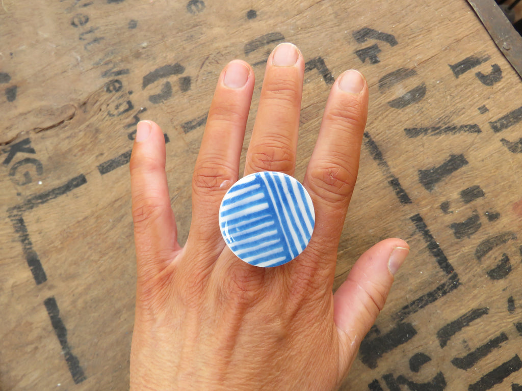 Porcelain Ring Size P